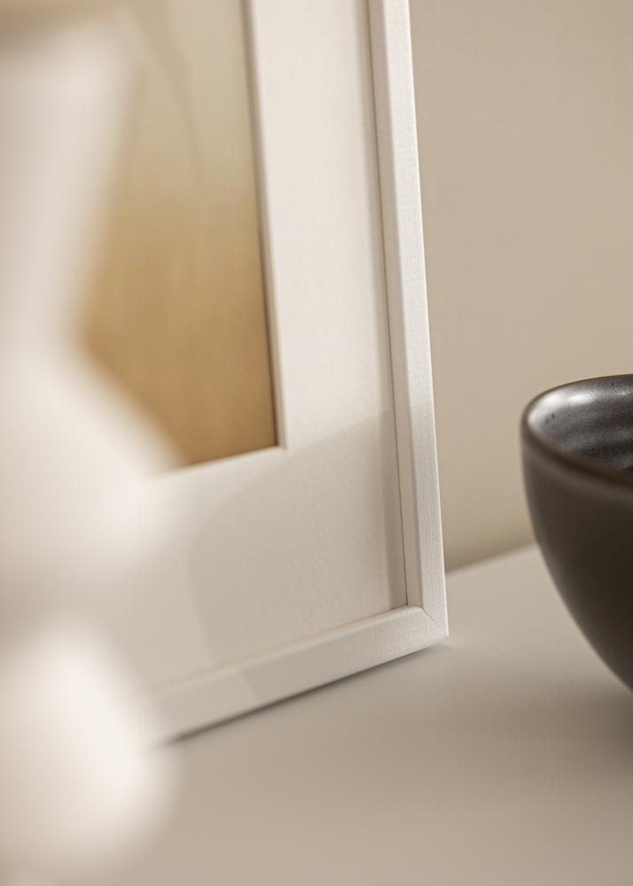 Ram med passepartou Frame Kaspar White 50x70 cm - Picture Mount White 16x24 inches