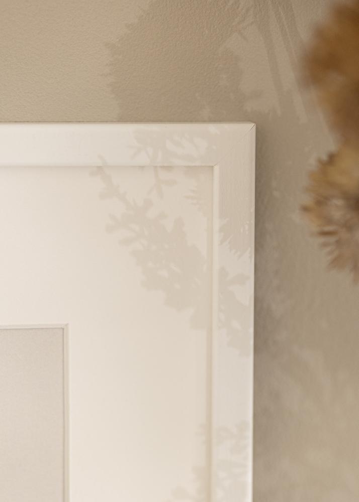 Ram med passepartou Frame Kaspar White 50x70 cm - Picture Mount White 16x24 inches