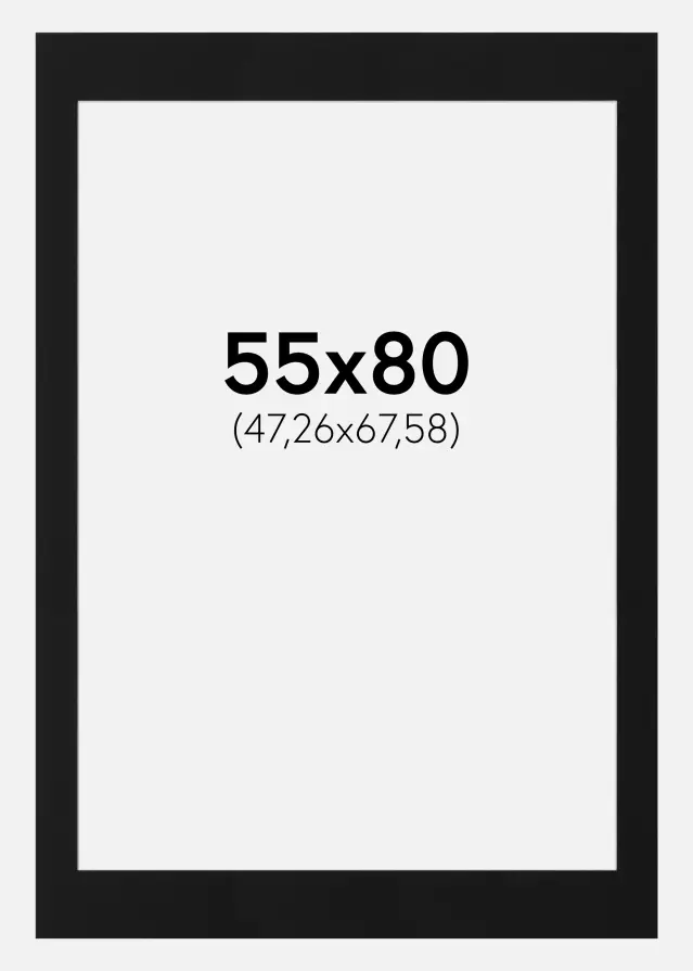 Artlink Mount Black Standard (White Core) 55x80 cm (47,26x67,58)