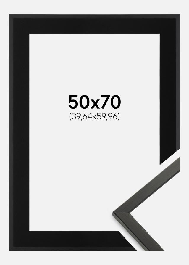 Ram med passepartou Frame Galant Black 50x70 cm - Picture Mount Black 16x24 inches