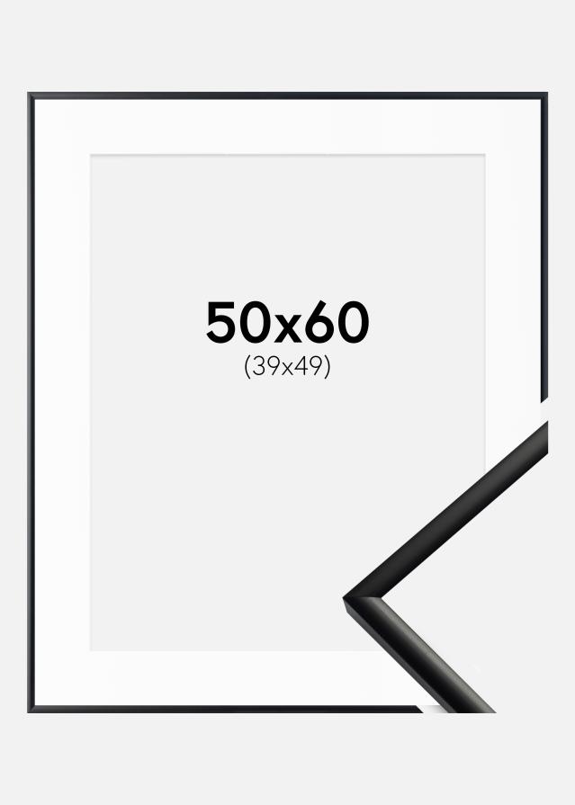 Ram med passepartou Frame New Lifestyle Matt Black 50x60 cm - Picture Mount White 40x50 cm