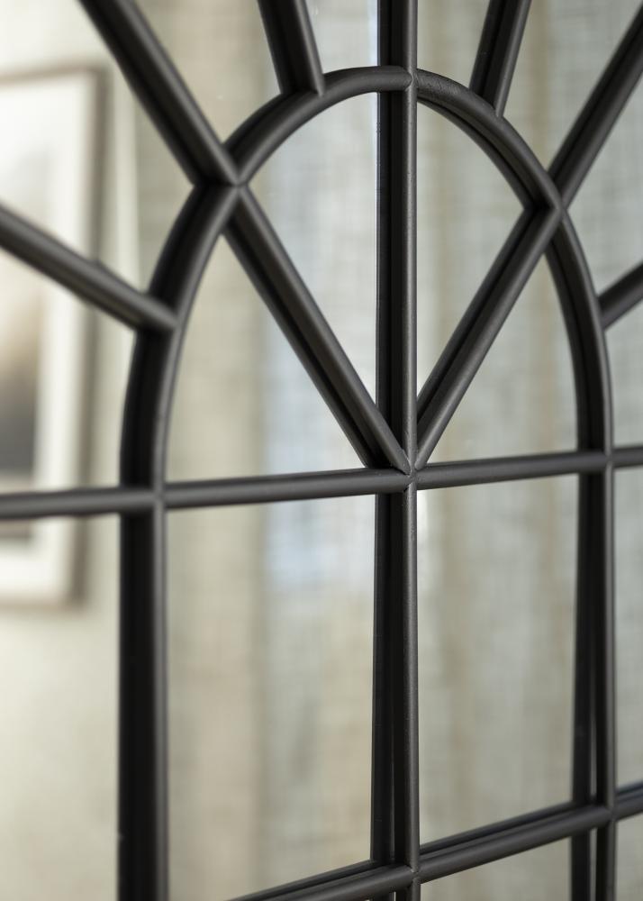 ID Factory Mirror Window Tall Dome Black 103x180 cm