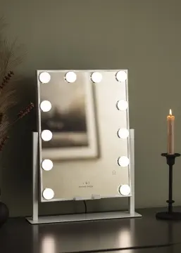 KAILA KAILA Makeup Mirror Hollywood 12 with Wireless Charger White 30x41 cm