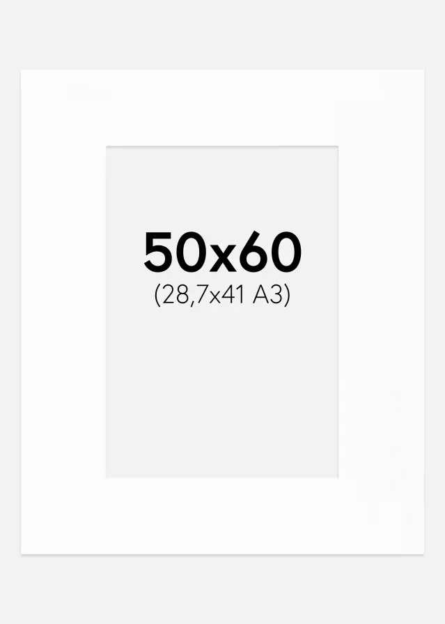 Galleri 1 Mount XL White (White Core) 50x60 cm (28,7x41 - A3)