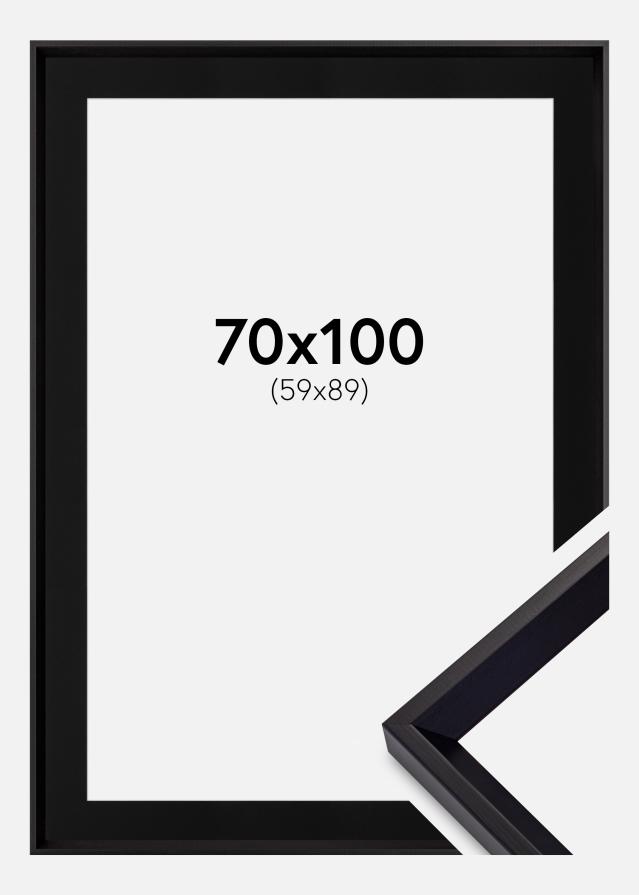 Ram med passepartou Frame Globe Black 70x100 cm - Picture Mount Black 60x90 cm