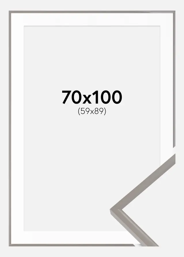 Ram med passepartou Frame New Lifestyle Earth Grey 70x100 cm - Picture Mount White 60x90 cm