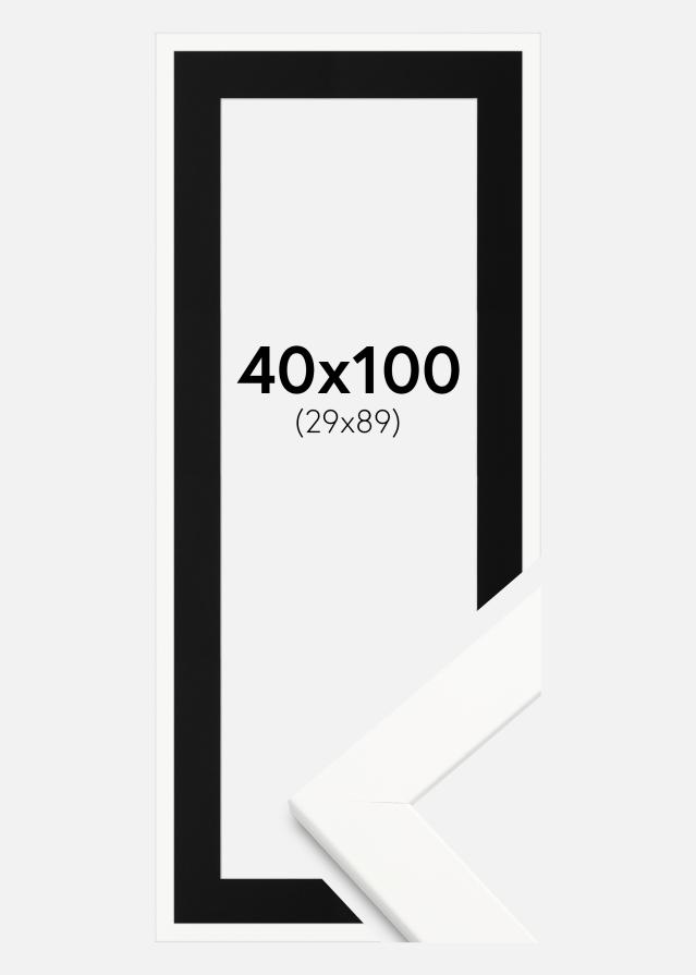 Ram med passepartou Frame Trendline White 40x100 cm - Picture Mount Black 30x90 cm