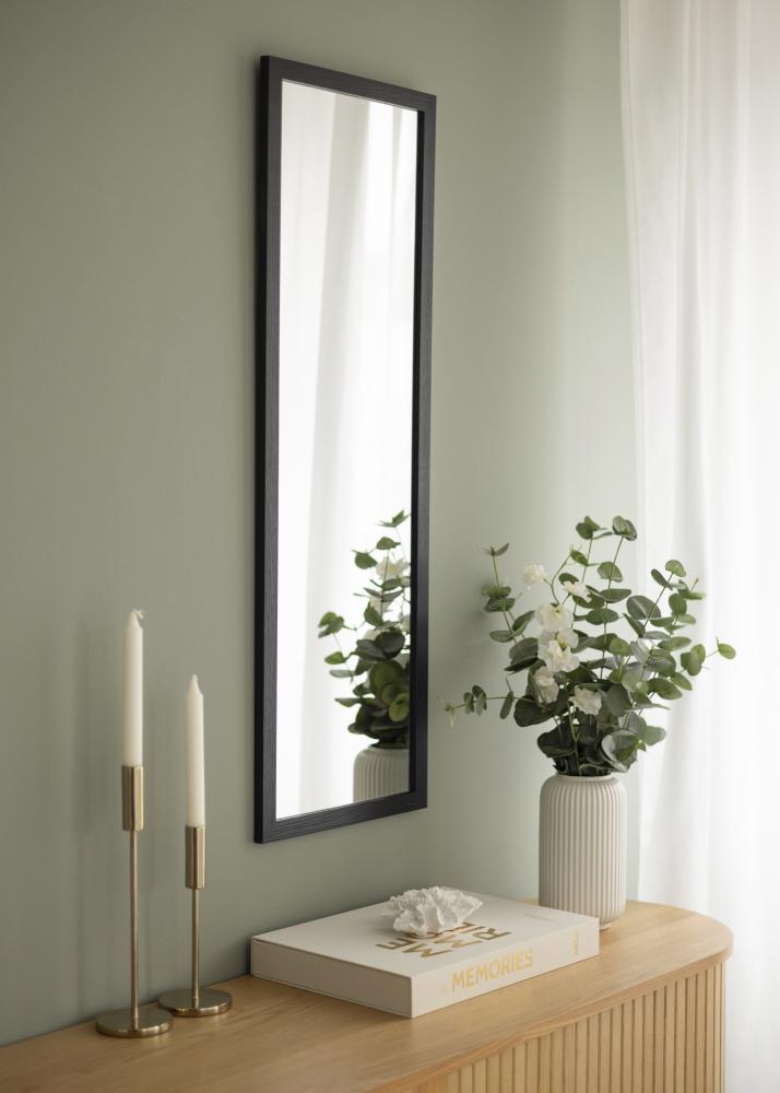BGA Mirror Overdoor Black 34x100 cm