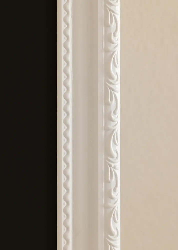 Ram med passepartou Frame Abisko White 60x80 cm - Picture Mount Black 50x60 cm