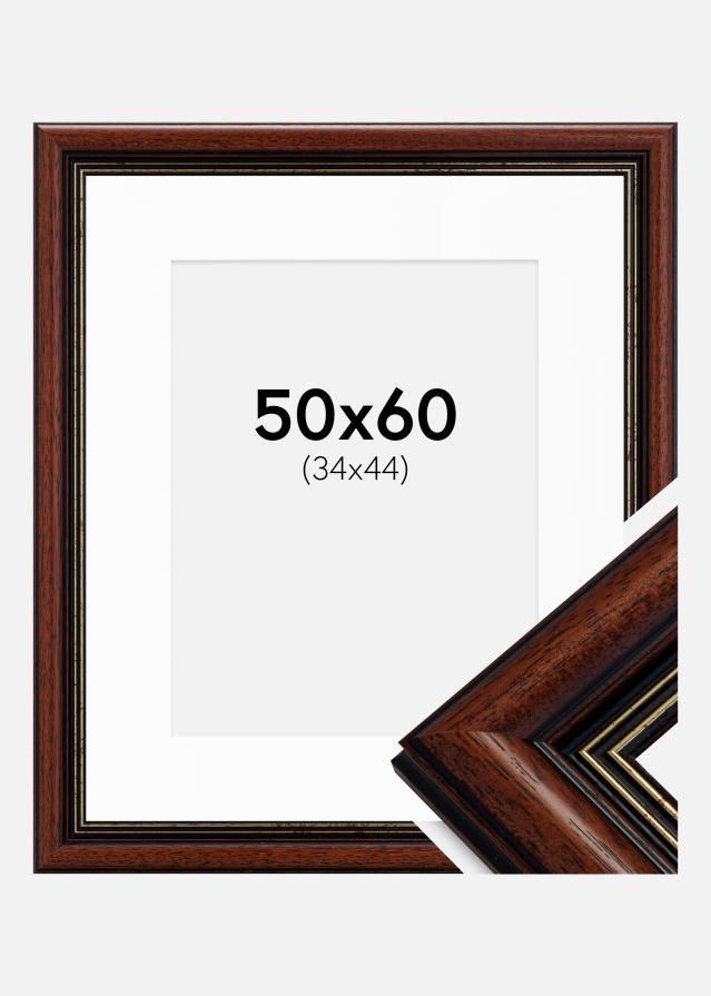 Ram med passepartou Frame Old Retro 50x60 cm - Picture Mount White 35x45 cm