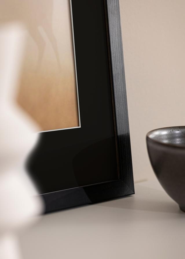 Ram med passepartou Frame Stilren Black 45x60 cm - Picture Mount Black 30x45 cm