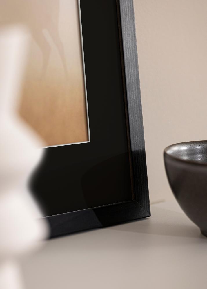 Ram med passepartou Frame Stilren Black 20x30 cm - Picture Mount Black 15x21 cm