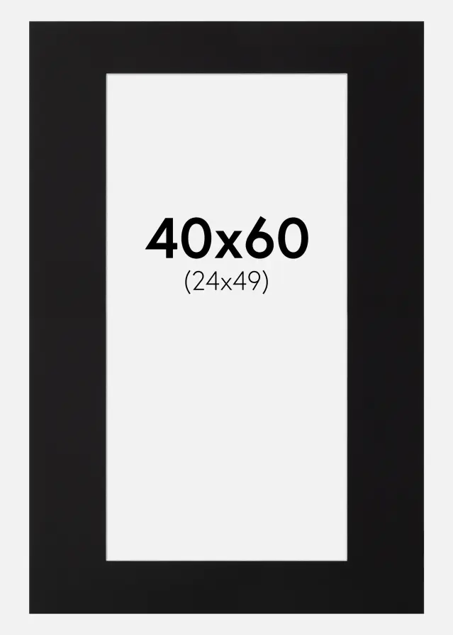 Galleri 1 Mount Canson Black (White Core) 40x60 cm (24x49)