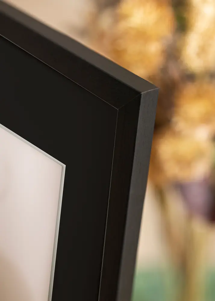 Ram med passepartou Frame Stilren Black 13x18 cm - Picture Mount Black 7x10 cm