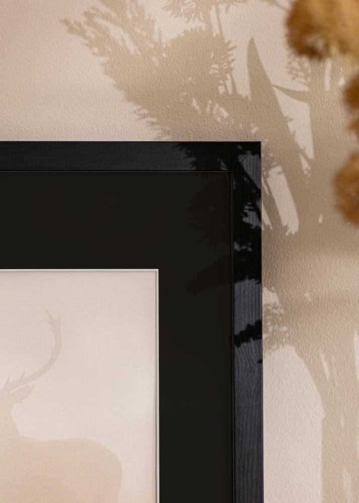 Ram med passepartou Frame Stilren Black 20x30 cm - Picture Mount Black 15x21 cm