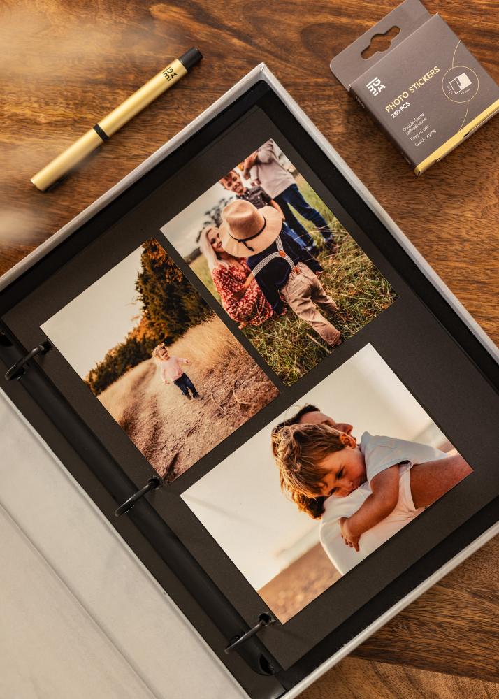 KAILA KAILA THROWBACK Grey - Coffee Table Photo Album (60 Black Pages)