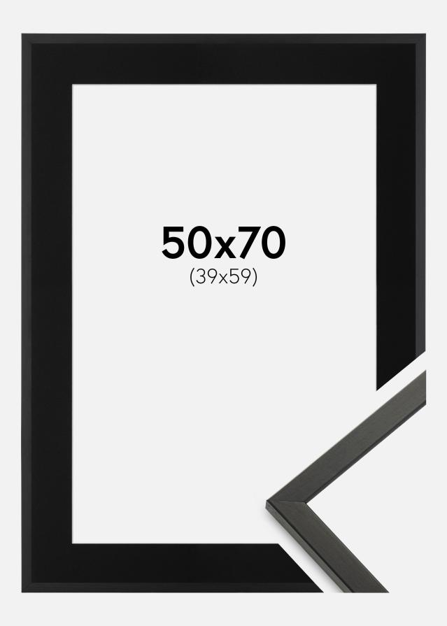 Ram med passepartou Frame Galant Black 50x70 cm - Picture Mount Black 40x60 cm