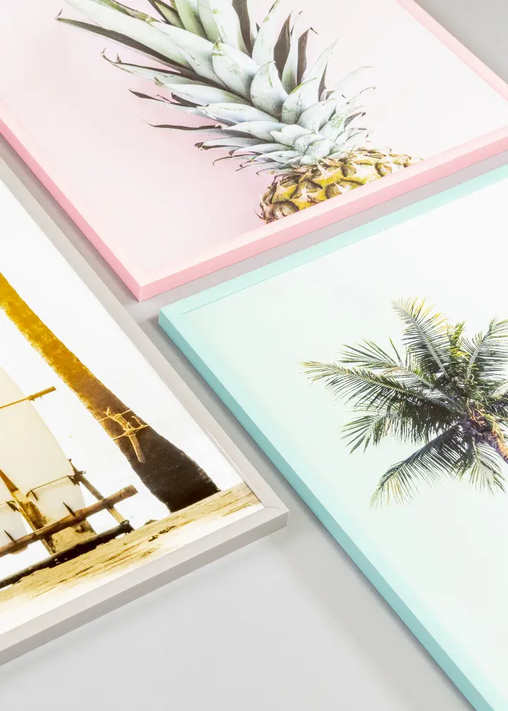 Ram med passepartou Frame New Lifestyle Turquoise 40x60 cm - Picture Mount White 25x50 cm