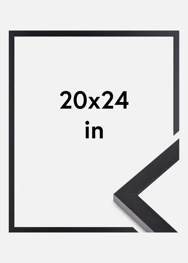 BGA Frame Selection Acrylic Glass Black 20x24 inches (50,8x60,96 cm)