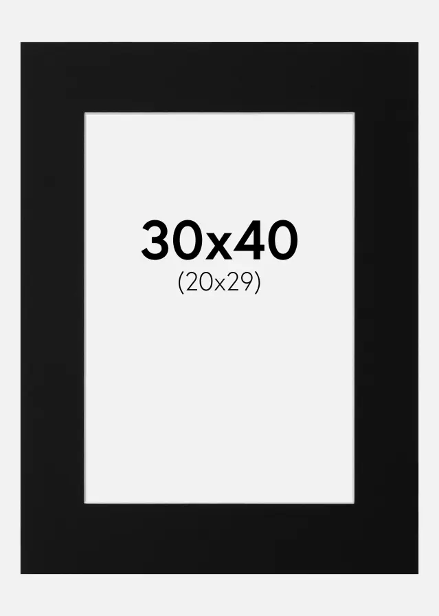Artlink Mount Black Standard (White Core) 30x40 cm (20x29)