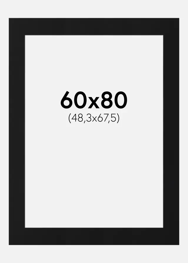 Artlink Mount Black Standard (White Core) 60x80 cm (48,3x67,5)