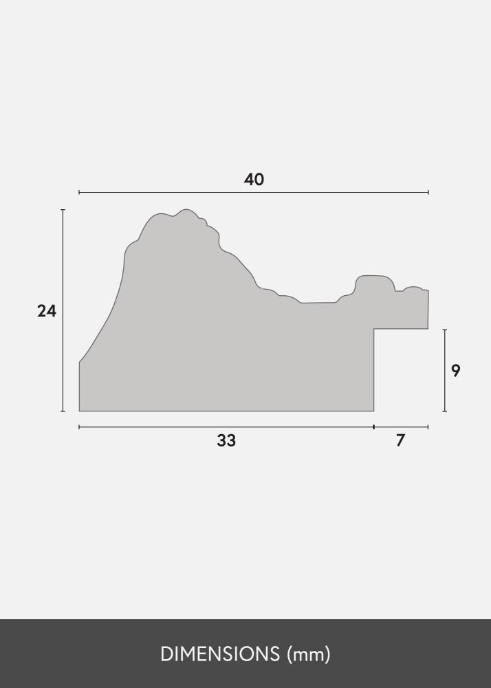 BGA Frame Ornate Acrylic Glass Gold 60x80 cm