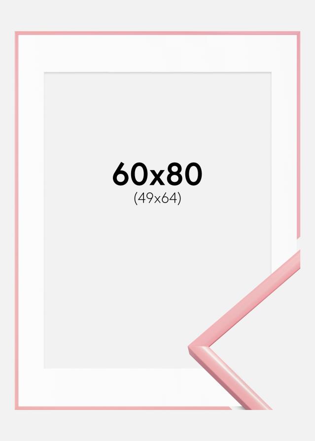 Ram med passepartou Frame New Lifestyle Pink 60x80 cm - Picture Mount White 50x65 cm