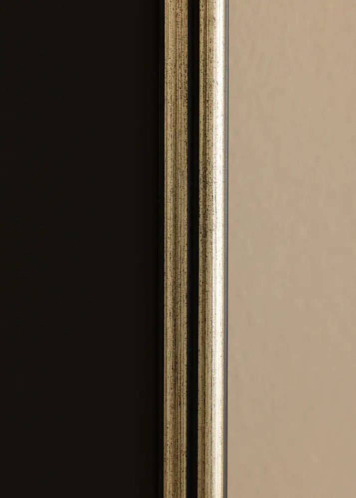 Ram med passepartou Frame Horndal Silver 40x60 cm - Picture Mount Black 32.9x48.3 cm (A3+)
