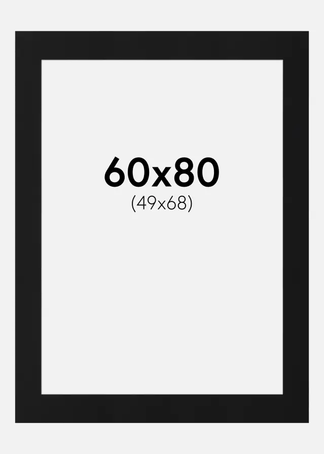Artlink Mount Black Standard (White Core) 60x80 cm (49x68)