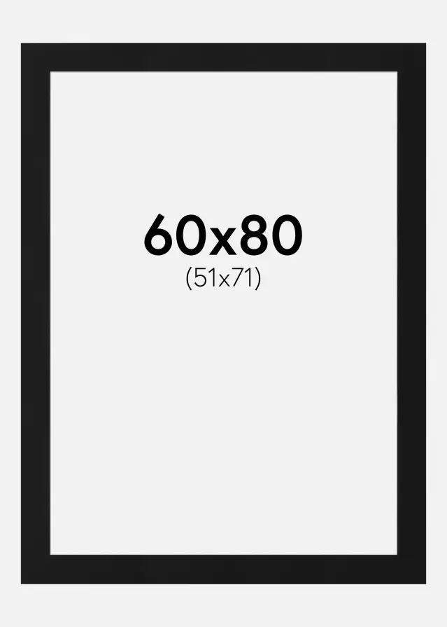 Artlink Mount Black Standard (White Core) 60x80 cm (51x71)