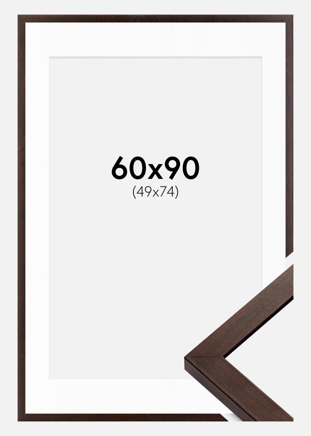 Ram med passepartou Frame Selection Walnut 60x90 cm - Picture Mount White 50x75 cm