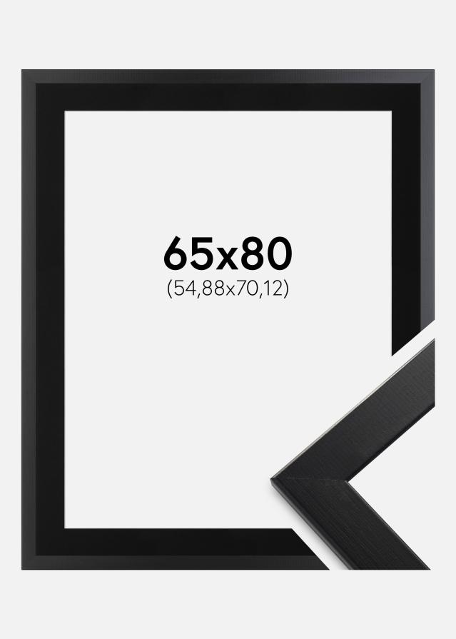 Ram med passepartou Frame Trendline Black 65x80 cm - Picture Mount Black 22x28 inches