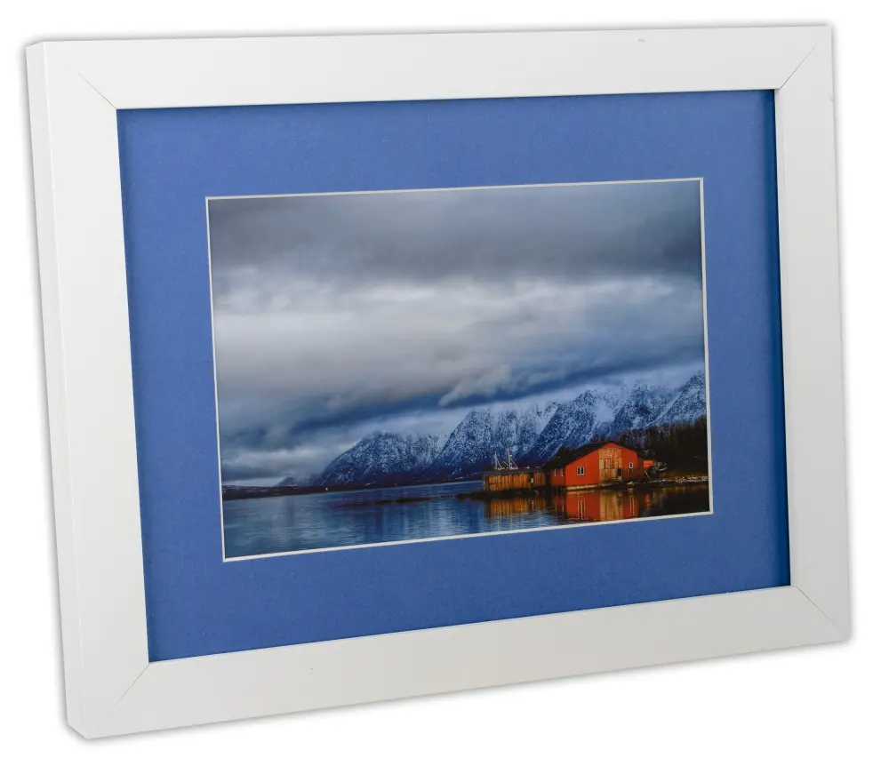 Egen tillverkning - Passepartouter Mount Blue (White Core) - Custom Size