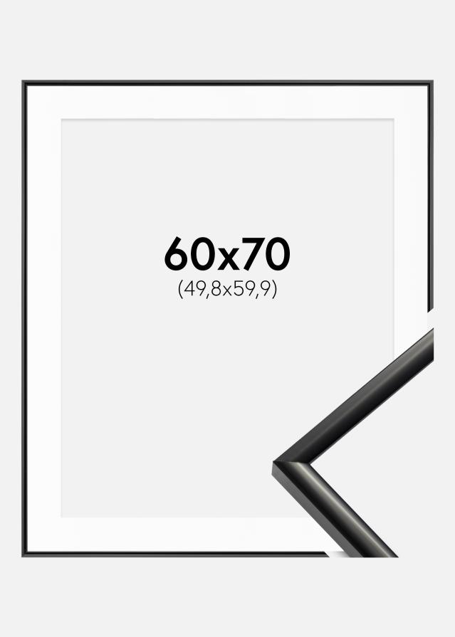 Ram med passepartou Frame New Lifestyle Black 60x70 cm - Picture Mount White 20x24 inches