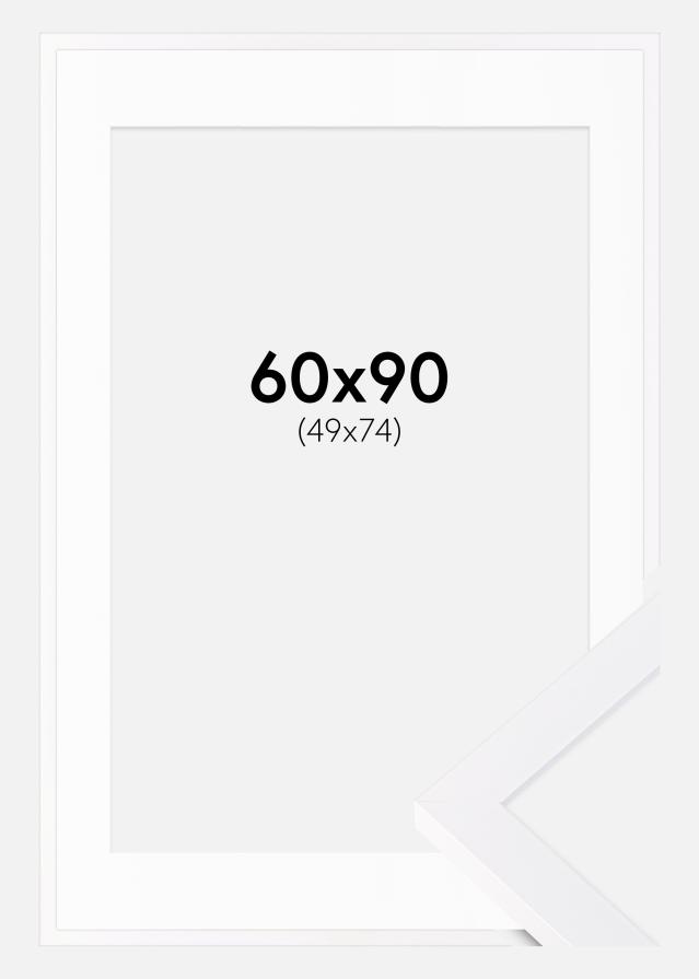 Ram med passepartou Frame Selection White 60x90 cm - Picture Mount White 50x75 cm