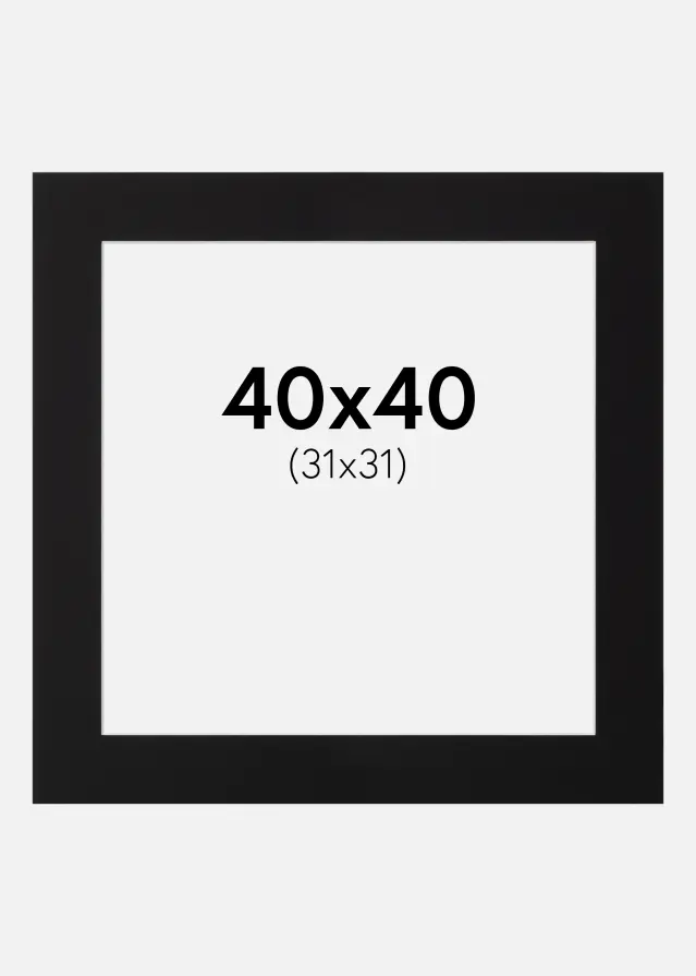 Galleri 1 Mount Canson Black (White Core) 40x40 cm (31x31)