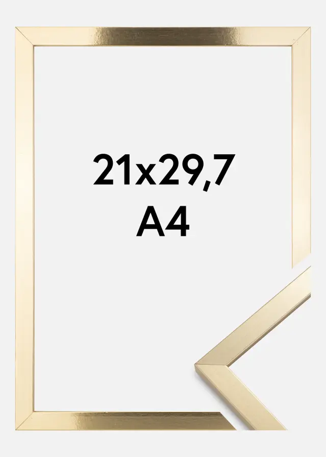 BGA Frame Trendy Acrylic Glass Gold 21x29.7 cm (A4)