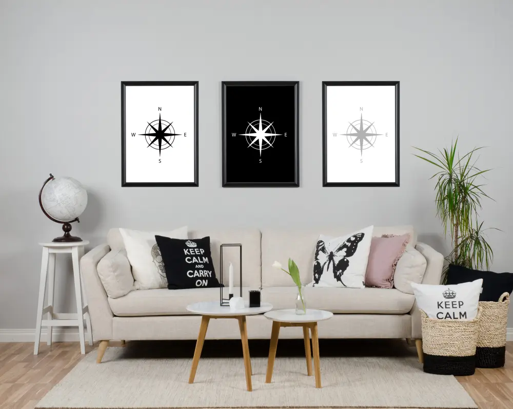 Bildverkstad Compass rose - Black