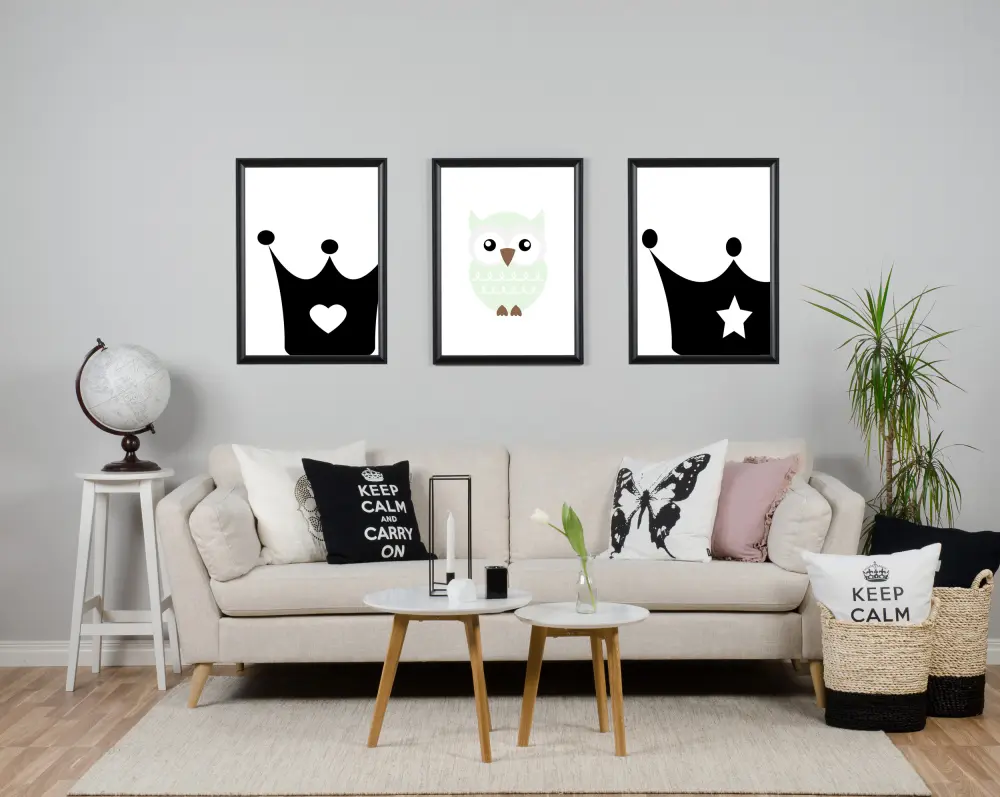 Malimi Posters Princess crown - Black
