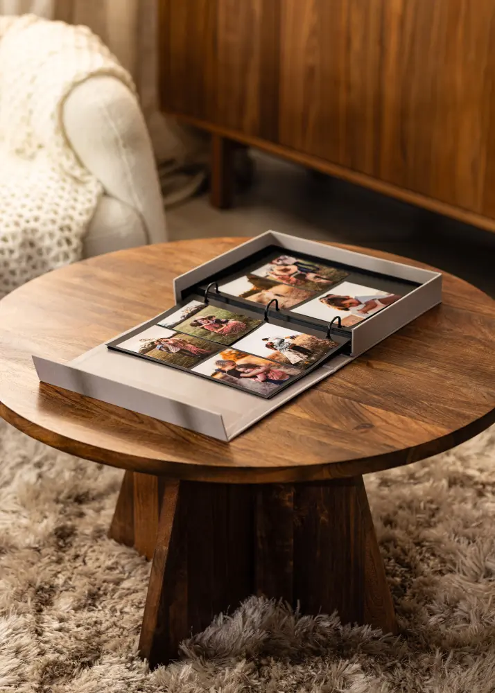 KAILA KAILA THROWBACK Grey - Coffee Table Photo Album (60 Black Pages)