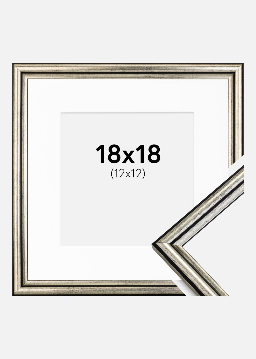 Product Image for Frame Horndal Silver 18x18 cm - Picture Mount White 13x13 cm