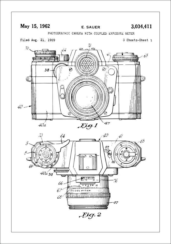 Bildverkstad Patent drawing - Camera I Poster