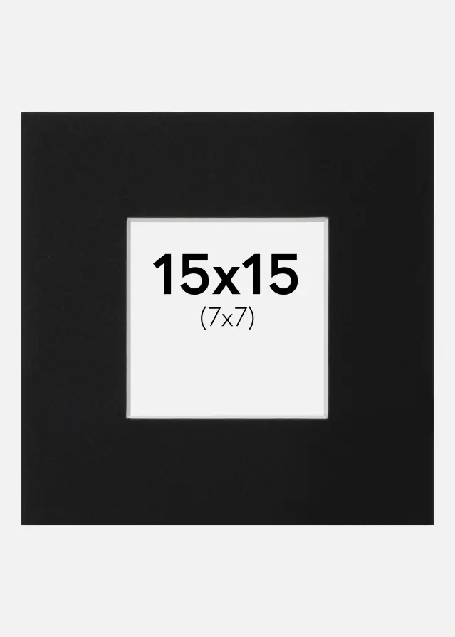 Artlink Mount Black Standard (White Core) 15x15 cm (7x7)