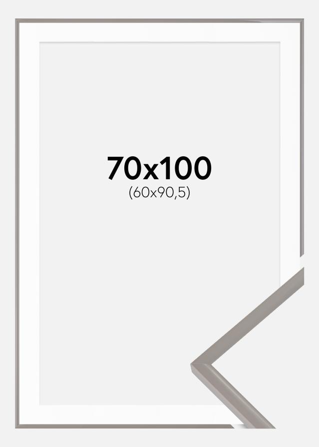Ram med passepartou Frame New Lifestyle Earth Grey 70x100 cm - Picture Mount White 61x91.5 cm