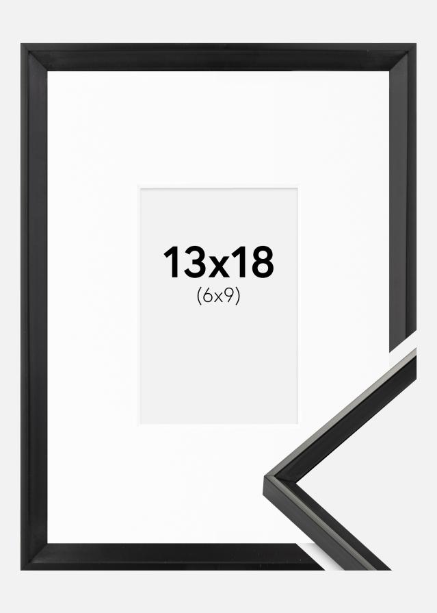 Ram med passepartou Frame Desire Black 13x18 cm - Picture Mount White 7x10 cm