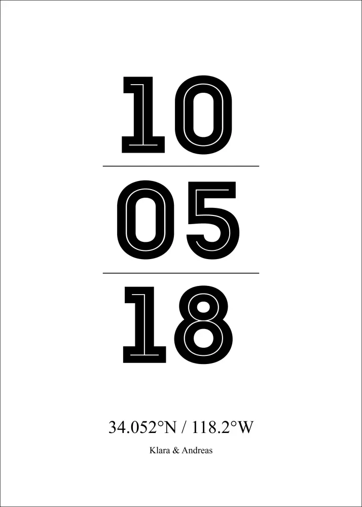Personlig poster Wedding Date