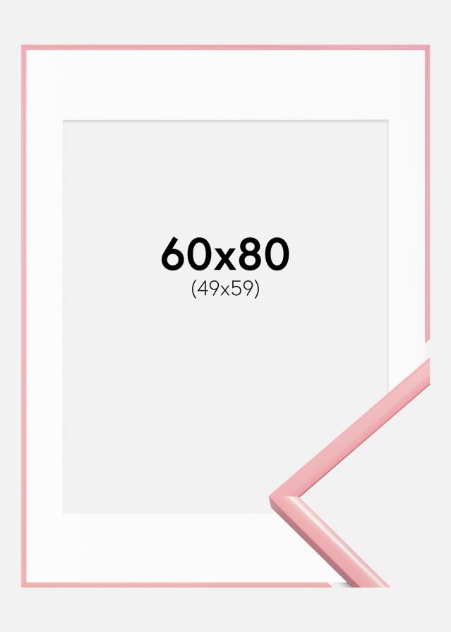 Ram med passepartou Frame New Lifestyle Pink 60x80 cm - Picture Mount White 50x60 cm