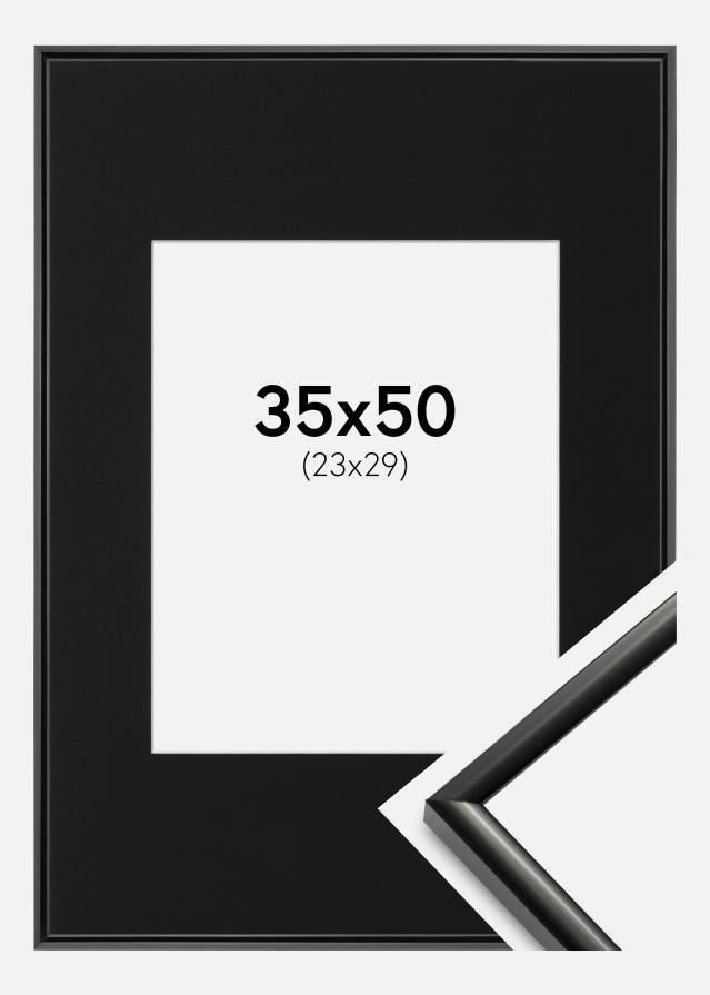 Ram med passepartou Frame New Lifestyle Black 35x50 cm - Picture Mount Black 24x30 cm