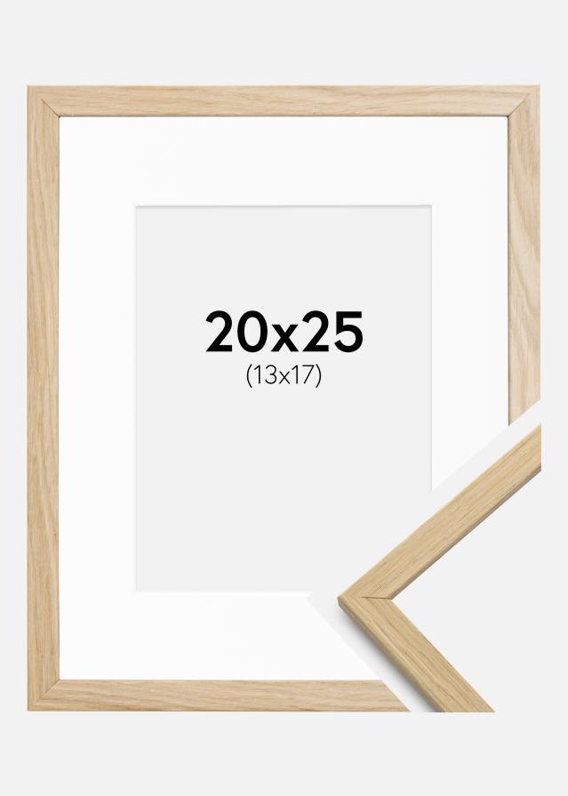 Ram med passepartou Frame Edsbyn Oak 20x25 cm - Picture Mount White 14x18 cm