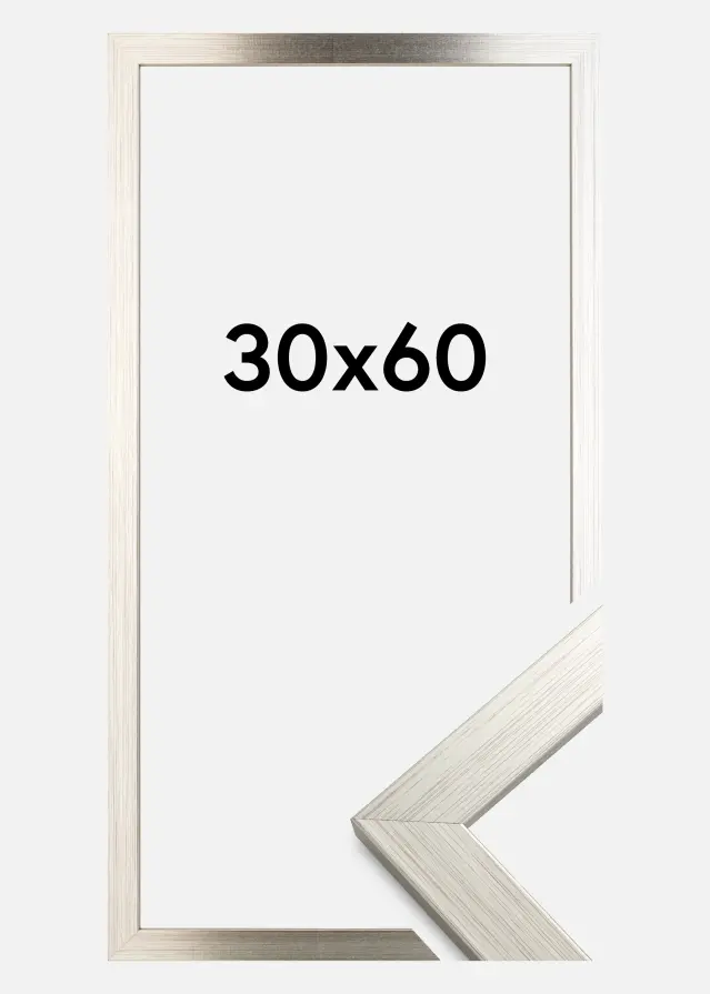 Galleri 1 Frame Silver Wood Acrylic glass 30x60 cm
